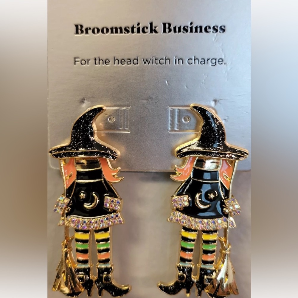 Sugarfix by Baublebar Broomstick Business Witch Earrings Dangle Drop Halloween